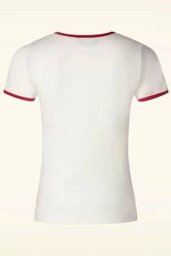 Queen Kerosin Lago Di Garda T-Shirt In Gebroken Wit>Vrouwen T-Shirts