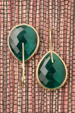 Day&Eve by Go Dutch Label Lavina Stenen Oorbellen In Smaragd><noscript><img width=