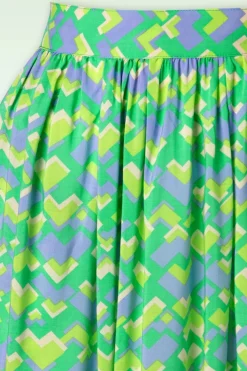 King Louie Layla Cocktail Rok In Macaw Groen><noscript><img width=