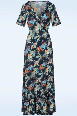 Md'M Lenia Floral Maxi Jurk In Blauw>Vrouwen Maxi Jurken