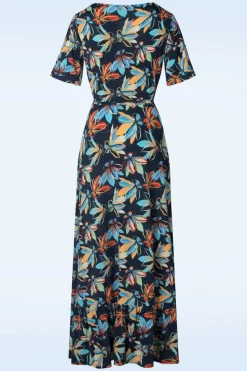 Md'M Lenia Floral Maxi Jurk In Blauw><noscript><img width=
