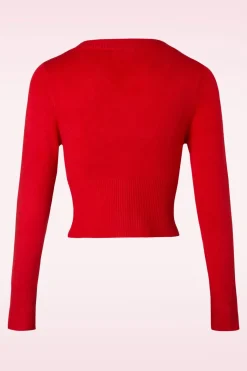 Banned Retro Let's Go Dancing Vest In Lipstick Red>Vrouwen Vestjes