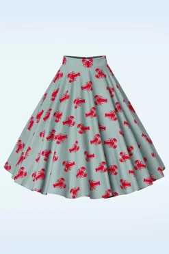 Banned Retro Lobster Love Rok In Blauw>Vrouwen Rokken