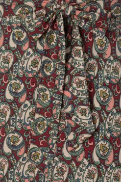 King Louie Lot Navarro Midi-Jurk In True Rood><noscript><img width=