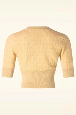 Banned Retro Love Heart Cardigan In Geel>Vrouwen Vestjes