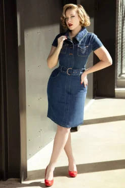 Rock-a-Booty Lucielle A-Lijn Jurk In Blauw>Vrouwen Plus Size Jurken