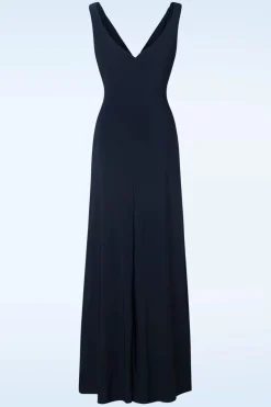 Vintage Chic for Topvintage Macey Maxi Jurk In Marineblauw>Vrouwen Plus Size Jurken