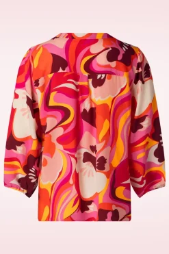Smashed Lemon Maci Floral Blouse In Roze>Vrouwen Blouses