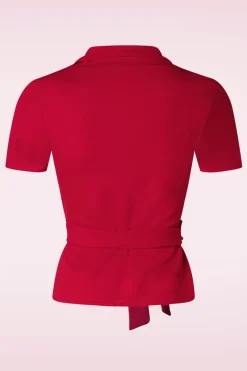 Vintage Chic for Topvintage Maggie Wikkeltop In Rood>Vrouwen Truitjes