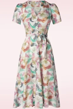 Very Cherry Magnolia Gatsby Pastel Bloemen Jurk In Wit>Vrouwen A Lijn Jurken