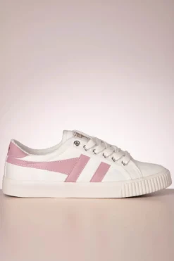 Gola Mark Cox Tennis Sneakers In Gebroken Wit En Lichtroze>Vrouwen Sneakers