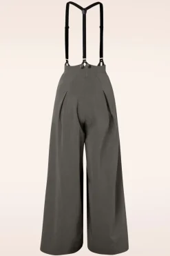 Vixen Martha Krijtstreepbroek Met Bretels In Grijs><noscript><img width=