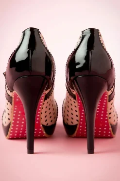 Banned Retro Mary Jane Pumps In Zwart En Beige Roze><noscript><img width=