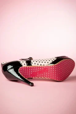 Banned Retro Mary Jane Pumps In Zwart En Beige Roze><noscript><img width=