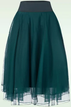 LaLamour Mendy Mesh Gelaagde Rok In Petrol>Vrouwen Rokken