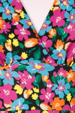 Vintage Chic for Topvintage Miley Floral Swing Jurk In Multi><noscript><img width=