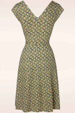 King Louie Mira Merlini Jurk In Woodbine Groen><noscript><img width=