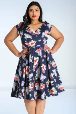 Bunny Misa Swing Jurk In Marineblauw><noscript><img width=