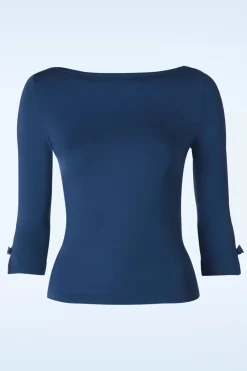 Banned Retro Modern Love Top In Marineblauw>Vrouwen Truitjes