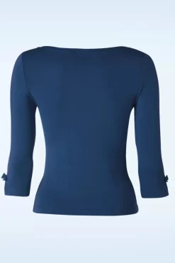 Banned Retro Modern Love Top In Marineblauw>Vrouwen Truitjes