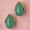 Topvintage Boutique Collection Molly Oorbellen In Goud En Groen>Vrouwen Sieraden