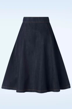 Rock-a-Booty Mona Lee Swing Rok In Donkerdenim><noscript><img width=
