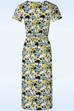 Zilch Monique Jurk In Bouquet Lemon>Vrouwen Plus Size Jurken