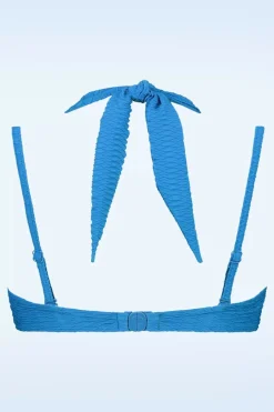 TC Beach Multiway Bikinitop In Blue Snake><noscript><img width=