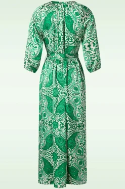 Smashed Lemon Myra Maxi Jurk In Gebroken Wit En Groen><noscript><img width=