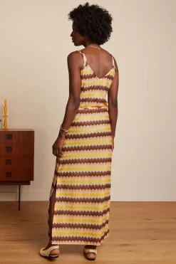 King Louie Nadya Maxi Jurk Carmine In Mock Oranje><noscript><img width=