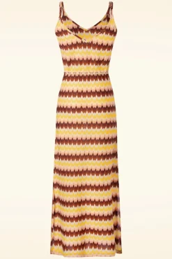 King Louie Nadya Maxi Jurk Carmine In Mock Oranje><noscript><img width=