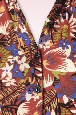 King Louie Nova Madeleine Jurk In Sienna Rood><noscript><img width=