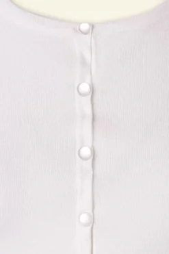 Mak Sweater Nyla Cropped Vest In Gebroken Wit><noscript><img width=