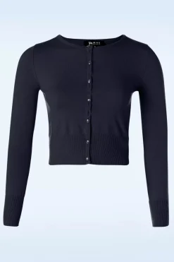 Mak Sweater Nyla Cropped Vest In Marineblauw>Vrouwen Vestjes