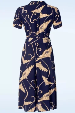 King Louie Olive Pixy Jurk In Avondblauw><noscript><img width=