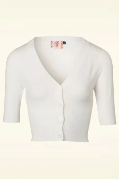 Banned Retro Overload Vest In Ivoorwit>Vrouwen Vestjes