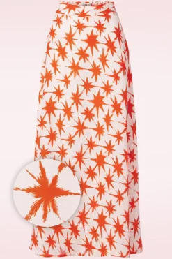 Surkana Palms Midi Rok In Oranje>Vrouwen Rokken