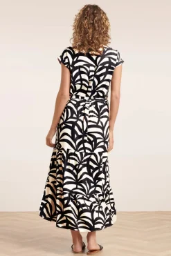 Smashed Lemon Paloma Maxi Jurk In Zwart En Zand><noscript><img width=
