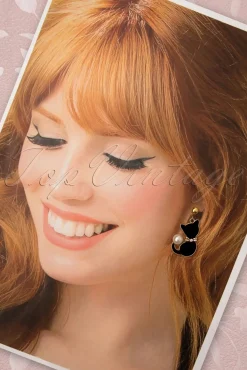 Sweet Cherry Parel Kat Drop Oorbellen In Goud>Vrouwen Sieraden