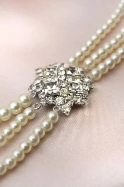 Lovely Parijs Parels Kristal Ketting><noscript><img width=