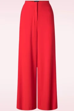 King Louie Peppa Broek Woven Crepe In Vurig Rood>Vrouwen Broeken