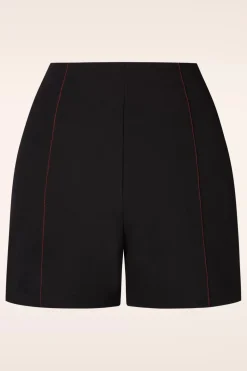 Banned Retro Pin-Up Short In Zwart>Vrouwen Broeken