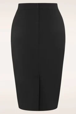 Collectif Clothing Polly Bengaline Rok In Zwart><noscript><img width=