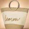 Smashed Lemon Raffia Boho Draagtas In Zand>Vrouwen Tassen