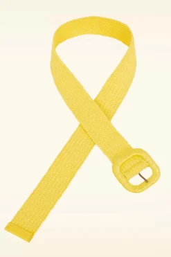 King Louie Raffia Riem In Zonnig Geel>Vrouwen Riemen