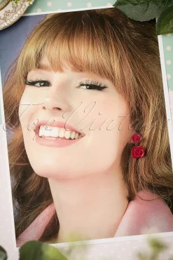 Sweet Cherry Romantische Rode Rozen Oorbellen>Vrouwen Sieraden