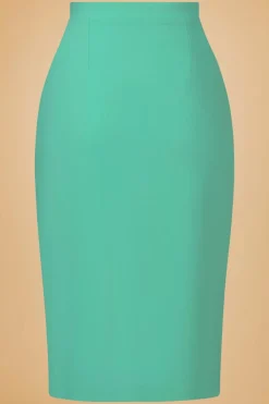 Glamour Bunny Business Babe Rose Lee Pencilrok In Mintgroen><noscript><img width=