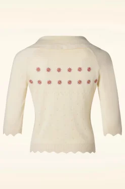 Banned Retro Rose Vest In Gebroken Wit>Vrouwen Vestjes