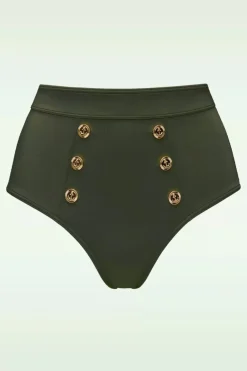Marlies Dekkers Royal Navy High Waist Bikini Broekje In Zeewier Groen>Vrouwen Bikini's