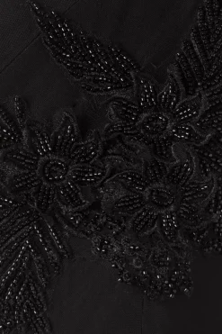 Rebel Love Clothing Sabrina Beaded Tulle Sash Pencil Jurk In Zwart><noscript><img width=